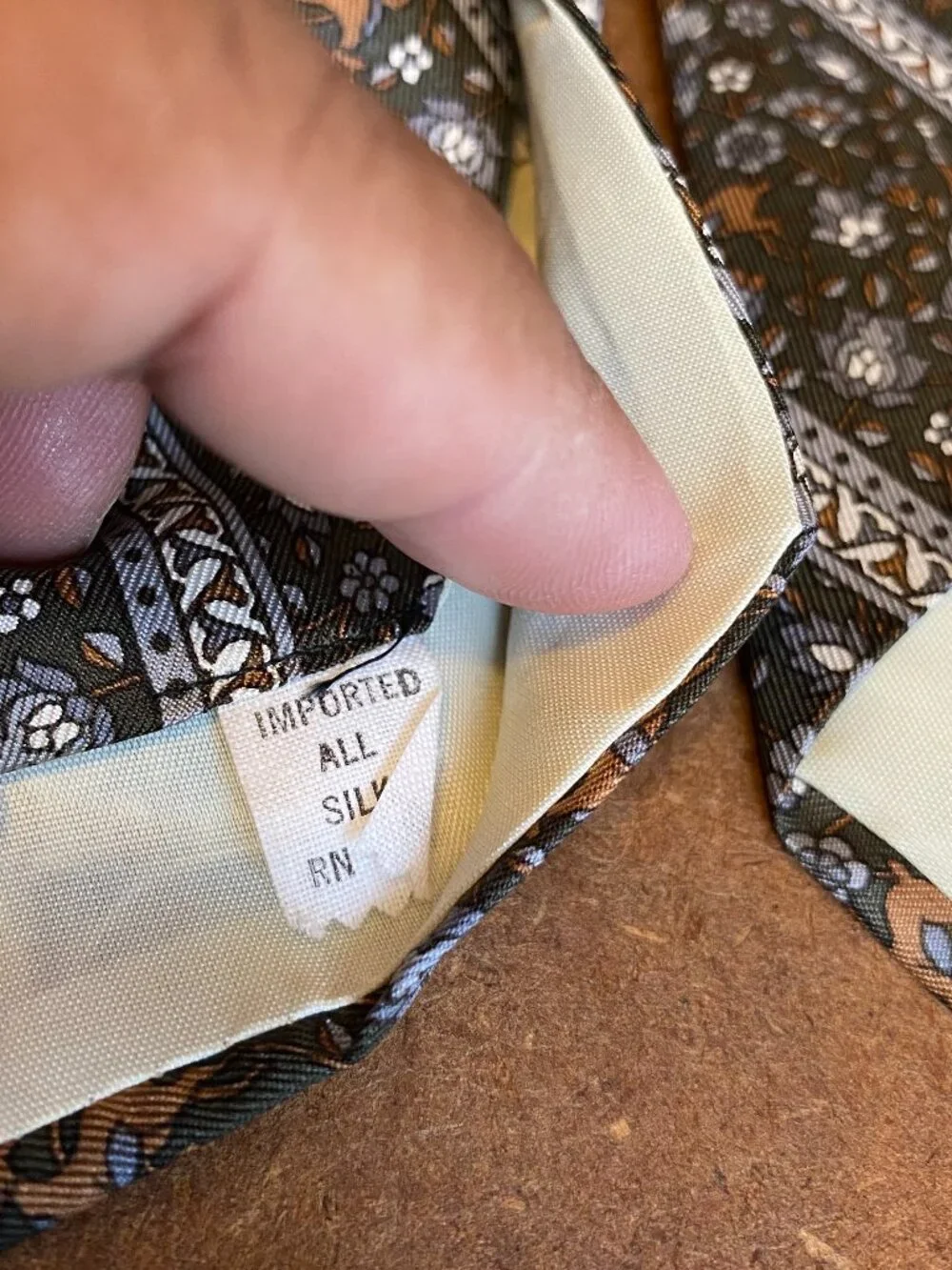 LOT FIVE Vintage Ties Macy's Croydon Tootal Westminster Silk Gold Brown Plaid